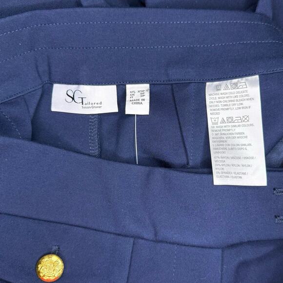 NWOT Tailored by Susan Graver Smart Ponte Slim Leg Pants with Button Size XSP - Picture 5 of 6